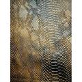 Faux Leather Snake Skin Bronze Upholstery Fabric By The Yard 54â€™â€™ Wide | Bronze Snake Skin Vinyl Fabric Material Faux Leather For DIY Upholstery Crafts