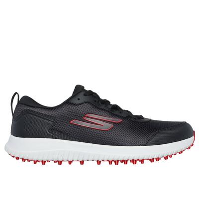 Skechers Men's GO GOLF Max Fairway 4 Shoes | Size 9.0 | Black/Red | Synthetic/Textile