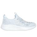 Skechers Girl's Ultra Flex 3.0 - Sparkle Show Stopper Sneaker | Size 1.0 | Light Blue | Textile/Synthetic | Machine Washable