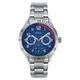 Breil Mate Herren Multifunktionsuhr mit Armband aus Stahl, in der Farbe: Silber/Blau mit roten Details auf Ziffernblatt, Gehäusedurchmesser: 37 mm, EW0618