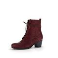Gabor Women Ankle Boots, Ladies Lace-up Ankle Boot,Removable Insole,Low Boots,Short Boots,lace-up Boot,Zipper,Dark-red,38 EU / 5 UK