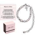 for girls Baptism to Bride Cross Bracelet in Sterling Silver and Cultured Pearl