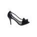 The Touch Of Nina Heels: Pumps Stilleto Cocktail Party Black Solid Shoes - Women's Size 7 - Open Toe