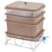 Arcadia Garden Products 4 Gallons Gal. Plastic Worm Bin Plastic in Brown | 12.5625 H x 9.875 W x 8.875 D in | Wayfair WN55