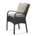 Braxton Culler Brighton Pointe Patio Dining Armchair w/ Cushion Wicker/Rattan in Black/Gray | 44 H x 25 W x 28 D in | Wayfair 435-129/6373-84