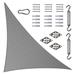 Royal Shade Colourtree Triangle Sun Shade Sail w/ Hardware Kit Pack, Stainless Steel in Gray | 16 ft. x 16 ft. x 22.6 ft | Wayfair TAPRT16-9-kit