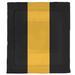 East Urban Home College Stripes Iowa Microfiber Single Reversible Comforter Polyester/Polyfill/Microfiber in Black/Yellow | Twin Comforter | Wayfair