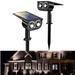 ESHOO 2 pack Low Voltage Solar Powered Integrated LED Spot Light Pack Plastic in Black | 12 H x 3.8 W x 6.1 D in | Wayfair GKJ0926YL002A