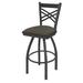 Holland Bar Stool 820 Catalina Swivel Counter Stool Upholstered/Metal in Gray/Black | Counter Stool (25" Seat Height) | Wayfair 82025PW019