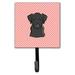 Caroline's Treasures Checkerboard Labrador Leash Holder & Wall Hook Metal in Pink/Black | Wayfair BB1235SH4