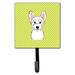 Caroline's Treasures Checkerboard Westie Leash Holder & Wall Hook Metal in Green/White | Wayfair BB1288SH4