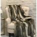 Everly Quinn Rader Hawk Handmade Luxury Faux Fur Throw Faux Fur in Brown/Gray | 72" L x 60" W | Wayfair A33B4B84CB864F72A1EA9B18FBAF15FA