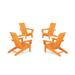 POLYWOOD® x AllModern POLYWOOD x AllModern Outdoor Adirondack Chair Plastic/Resin in Orange/Yellow | Wayfair PWS1964-1-TA