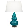 Robert Abbey Double Gourd Table Lamp Ceramic/Metal/Fabric in Blue/White | 24.5 H x 16 W x 16 D in | Wayfair 293X