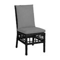 Summer Classics Newport Patio Dining Side Chair w/ Cushions in Black | 38.5 H x 18 W x 23.75 D in | Wayfair 32230+C7964278W4278