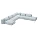 Seasonal Living Fizz 271" Wide Left Hand Facing Patio Sectional w/ Cushions Wood in Gray | 28 H x 271 W x 72 D in | Wayfair