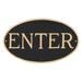 Montague Metal Products Inc. Enter Statement Garden Plaque Metal | 10" H x 18" W x 0.25" D | Wayfair SP-59L-W-BG