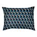 Wrought Studio™ Bonheur Football Luxury Outdoor Dog Pillow Polyester in Blue/White/Black | Small (28" W x 18" D x 4" H) | Wayfair