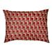 Wrought Studio™ Bonheur Football Luxury Outdoor Dog Pillow Metal in Red/White | Large (40" W x 30" D x 5" H) | Wayfair