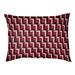 Wrought Studio™ Tuileries Football Luxury Outdoor Dog Pillow Metal in Red/White/Black | Extra Large (50" W x 40" D x 6" H) | Wayfair