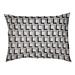 Wrought Studio™ Tuileries Football Luxury Outdoor Dog Pillow Metal in White/Black | Extra Large (50" W x 40" D x 6" H) | Wayfair
