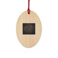 The Holiday Aisle® Hand-Painted Environment Art Wooden Christmas Holiday Shaped Ornament Wood in Black/Brown/Indigo | 3 H x 3 W x 1 D in | Wayfair