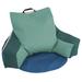 Factory Direct Partners SoftScape Relax N Read Bean Bag Faux /Scratch/Tear Resistant/Water Resistant in Green/Blue | 16 H x 27 W x 24 D in | Wayfair