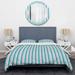 East Urban Home Gray/Turquoise Microfiber 3 Piece Duvet Cover Set Microfiber in Blue | Twin Duvet Cover + 1 Standard Sham | Wayfair