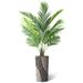 SIGNLEADER Artificial Tree In Planter, Fake Areca Tropical Palm Tree Home Decoration (Plant Pot Plus Tree) Silk/Polyester/Plastic | Wayfair