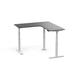 Inbox Zero Kamraan Direction Height Adjustable L-Shape Standing Desk Wood/Metal in White/Black | 60 W x 24 D in | Wayfair