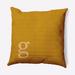 Wade Logan® Auggie Modern Monogram Indoor/Outdoor Throw Pillow Polyester/Polyfill blend in Yellow | 20 H x 20 W x 7 D in | Wayfair