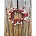 The Holiday Aisle® 22" Wreath in Red/White | 22 H x 22 W x 4 D in | Wayfair 46F56AC0D6444DE4941F1E4DF313B2A8