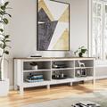 Ebern Designs LA0001 70" Media Console Wood in White | 23.6 H x 70 W x 15.55 D in | Wayfair 08F40046D829477CB687691C373760E0