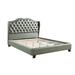 Red Barrel Studio® Baumgart Vegan Leather Platform Bed Upholstered/Faux leather in Gray | 50 H in | Wayfair 8525634B0D4D44F2B2CFC780DF5D60EF