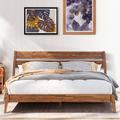 Acacia Callisto Solid Wood Bed Frame w/ Headboard/Scandinavian Signature Wood Bed Wood in Brown | 38.54 H x 69.29 W x 82.91 D in | Wayfair KC80