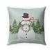 The Holiday Aisle® Jasean Throw Square Indoor/Outdoor Throw Pillow Cover & Insert Polyester/Polyfill blend in Green | 16 H x 16 W x 4 D in | Wayfair