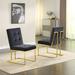 Everly Quinn Tona modern dining chairs, upholstered dining chairs, dining room chairs Velvet in Black | 37.4 H x 20.5 W x 27.8 D in | Wayfair