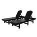 Highland Dunes Tamarind 77.6" Long Reclining Chaise Lounge Set Plastic in Black | 37.8 H x 21.1 W x 77.6 D in | Outdoor Furniture | Wayfair