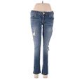 Express Jeans Jeans - Mid/Reg Rise: Blue Bottoms - Women's Size 4