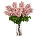 24in. Artificial Lilac Arrangement with Cylinder Glass Vase - Nearly Natural A1729-PK