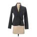 The Limited Blazer Jacket: Short Gray Print Jackets & Outerwear - Women's Size 00 Petite