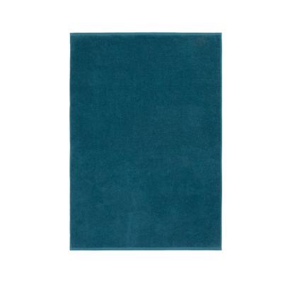 Serviette de bain en coton bleu 100 x 150 cm
