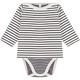 Petit Bateau Unisex Baby Matrosen-Body mit langen Ärmeln, Weiss Marshmallow / Blau Smoking, 3 Monate