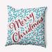 Merry Christmas with Holly Indoor/Outdoor Throw Pillow