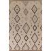 All-Over Geometric Moroccan Modern Area Rug Handmade Wool Carpet - 7'8"x 10'10"