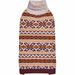 Blueberry Pet Artisan Everyday Turtleneck Fair Isle Fall Winter Pullover Dog Sweater in Beige Back Length 10 Warm Clothes for Small Dogs