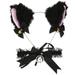 NUOLUX 1 Set Cat Ears Headband Collar Plush Cat Ear Headband Bowknot Bell Choker