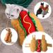 AOVUWU Halloween Pet Cosplay Dress Up Hot Dog Costume Dog And Cat Party Transformation Dress Up