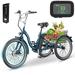Docred 24 Adult Electric Tricycles 3 Wheel Electric Bike 15.5 mph 500W Electric Trikes for Seniorsï¼Œ7-Speed & 4 Adjustable Riding Modes Electric Tricycle with 36V Removable Lithium Battery
