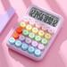 4PC Students 10-Digit Wallet Size Handheld Calculator Round Button Candy Color Vintage Desktop Calculator Portable Easy to Use for Home Basic Office Business